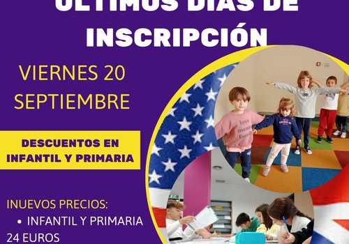 ÚLTIMOS DÍAS DE INSCRIPCIÓN