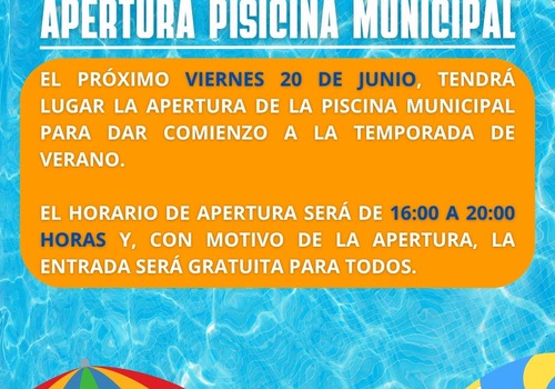 APERTURA PISCINA MUNICIPAL