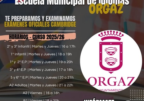 HORARIOS ESCUELA IDIOMAS