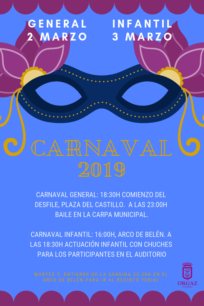 Horario Carnaval 2019 