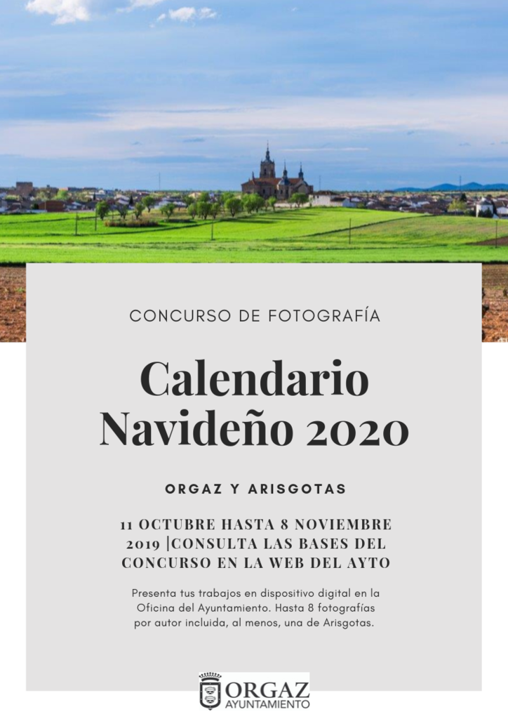 Concurso de Fotografía para el Calendario Navideño 2020