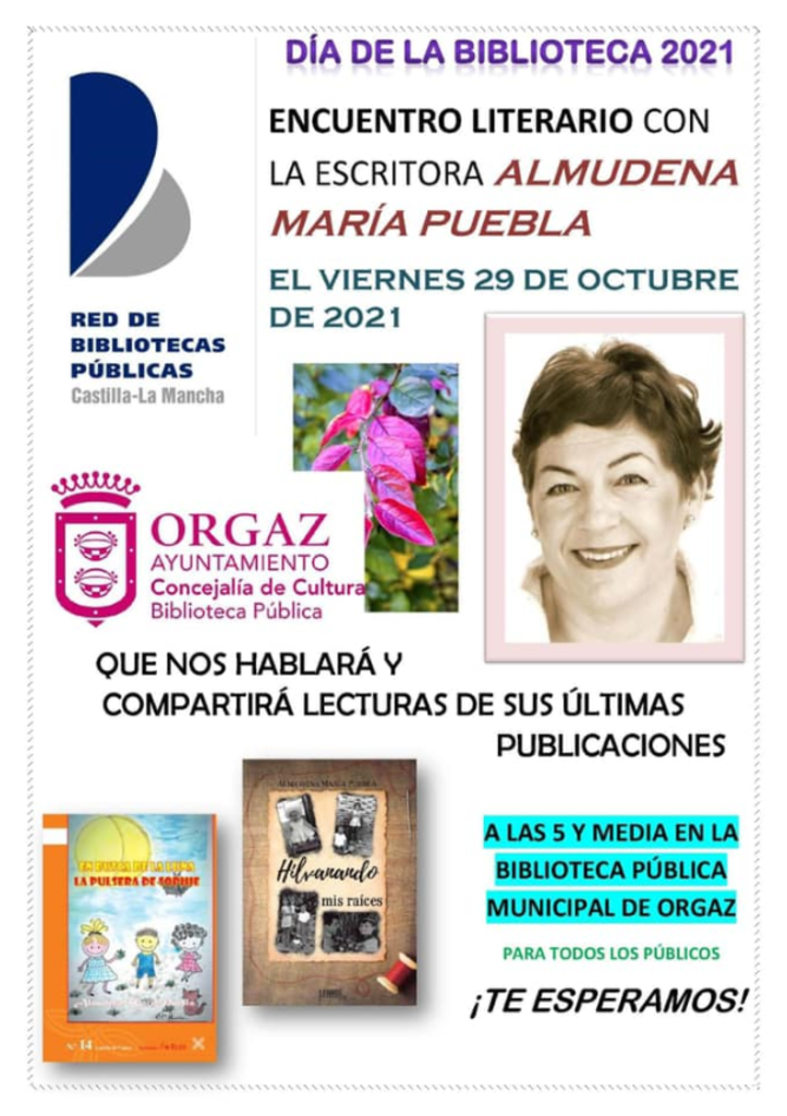 Almudena María Puebla, escritora, visita la Biblioteca Municipal 