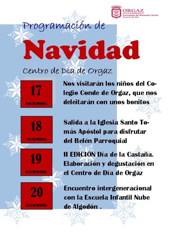 NAVIDAD EN EL CENTRO DE DIA