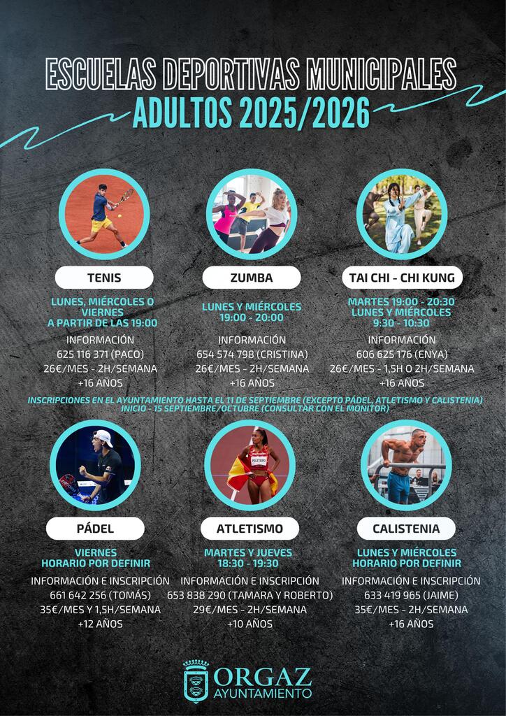 ESCUELAS DEPORTIVAS ADULTOS