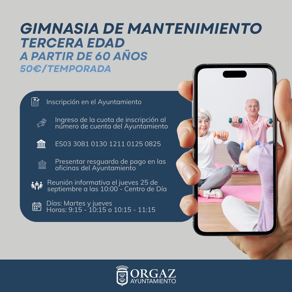 GIMNASIA MANTENIMIENTO TERCERA EDAD