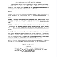 BILLETES MEDIEVALES LIV FIESTA DE PRIMAVERA 